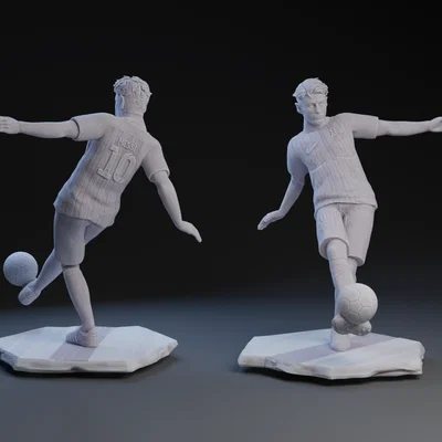 Mô hình 3D Lionel Messi Barcelona sút phạt - File in STL