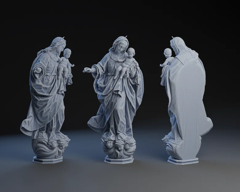 Mô hình 3D Đức Mẹ Los Remedios - Image 1