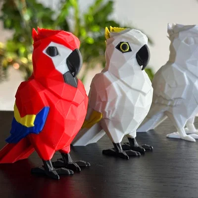 Chú Vẹt Low Poly Dễ Thương (Không Cần Support)