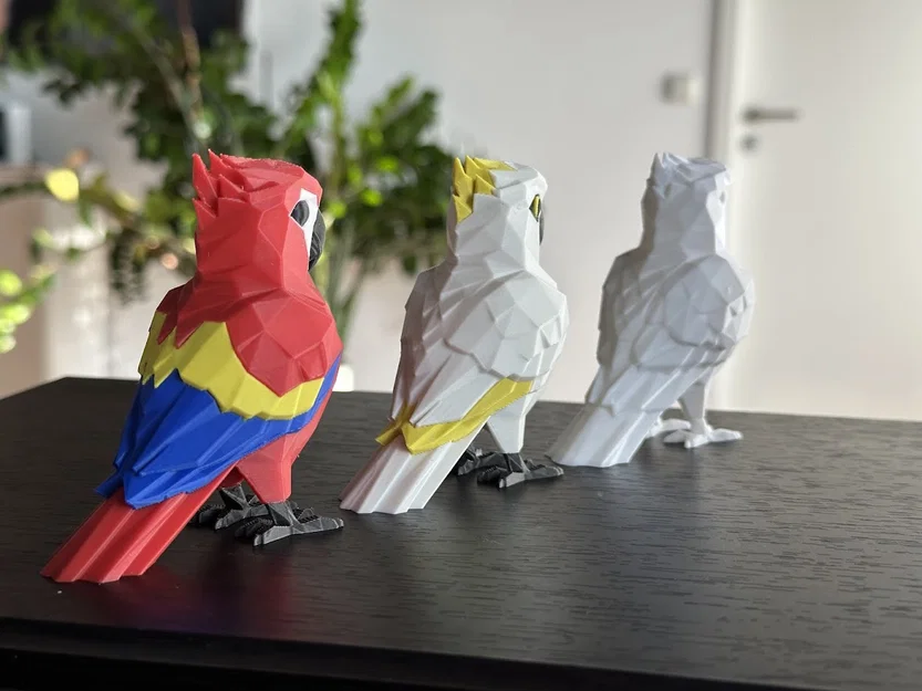 Chú Vẹt Low Poly Dễ Thương (Không Cần Support) - Image 3