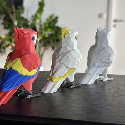 Chú Vẹt Low Poly Dễ Thương (Không Cần Support)