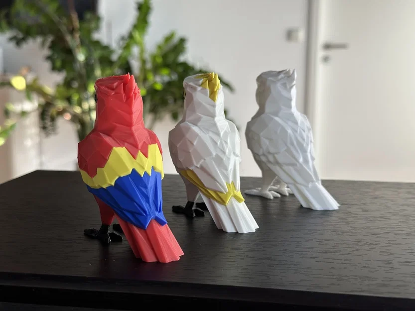 Chú Vẹt Low Poly Dễ Thương (Không Cần Support) - Image 4