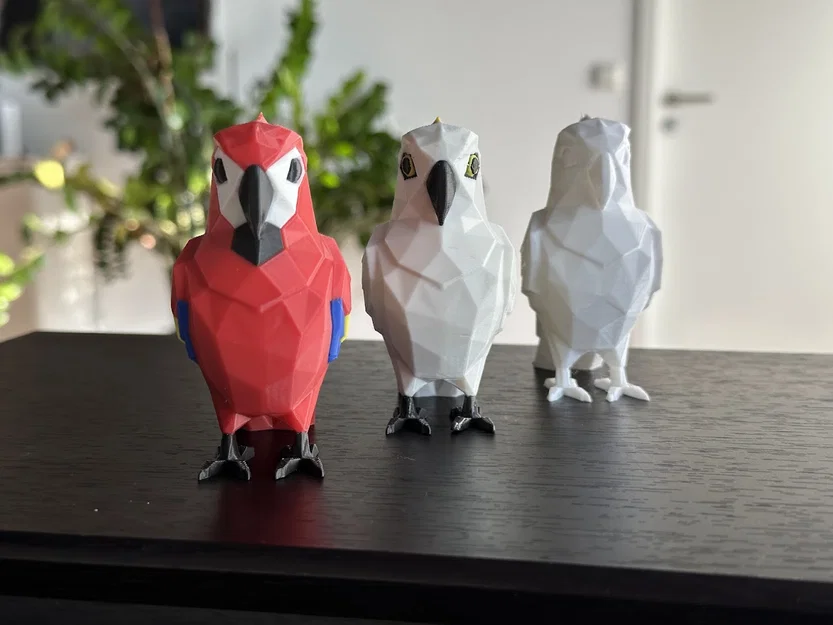 Chú Vẹt Low Poly Dễ Thương (Không Cần Support) - Image 6