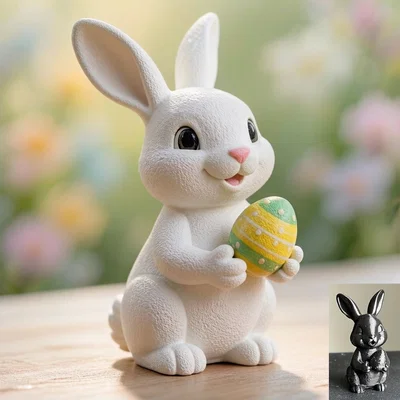 Easter Rabbit #2 - Tượng thỏ Phục sinh xinh xắn