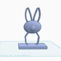 Mẫu in 3D bảng tên để bàn hình chú thỏ Phục sinh xinh xắn - Thumbnail 1