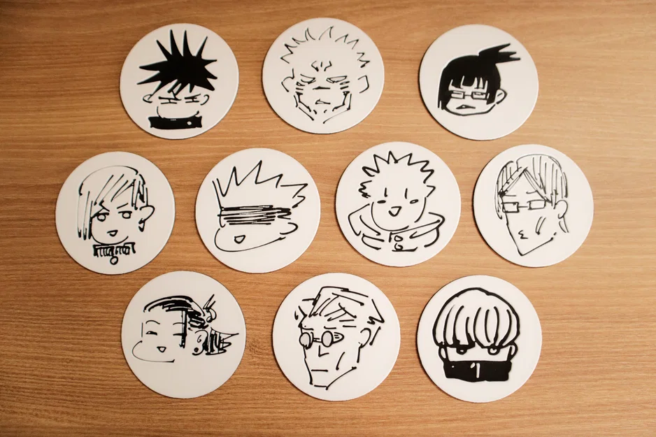 Bộ 10 Miếng Lót Ly Jujutsu Kaisen - Image 2