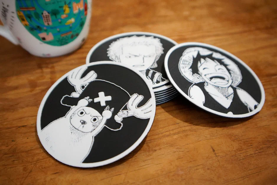 Bộ 10 Đế Lót Ly One Piece - Image 9