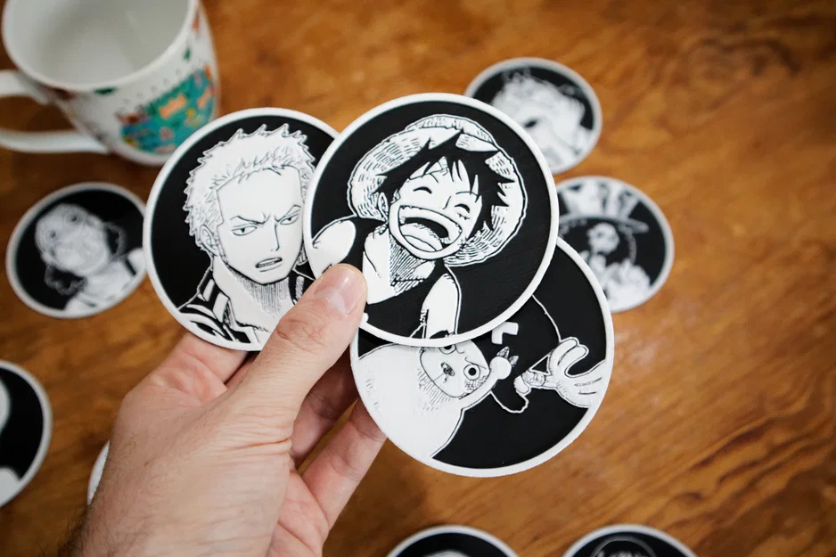 Bộ 10 Đế Lót Ly One Piece - Image 12