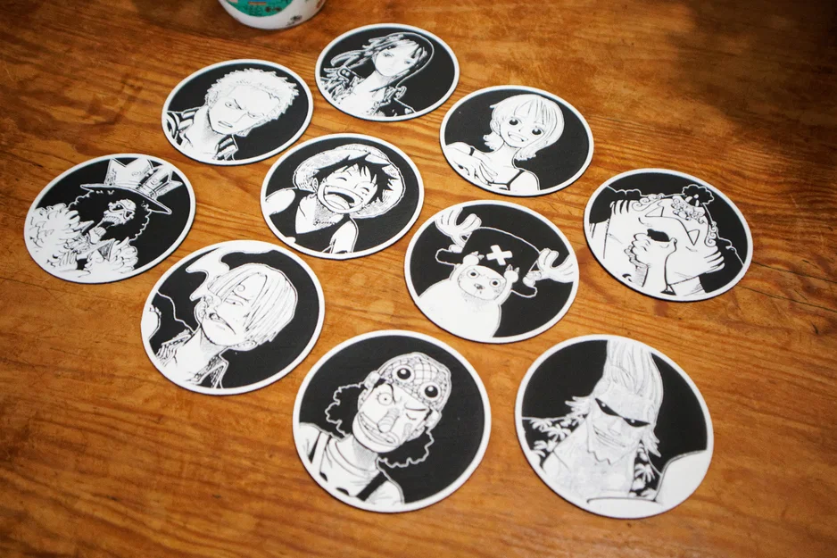 Bộ 10 Đế Lót Ly One Piece - Image 15