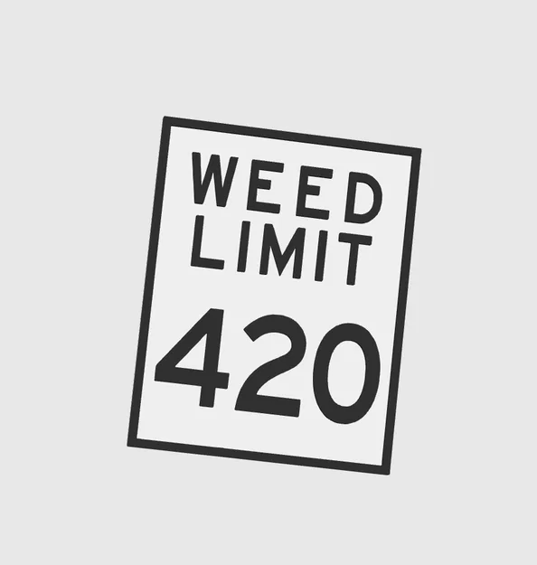 Bảng hiệu trang trí Weed Limit 420 độc đáo cho máy in 3D - Image 2
