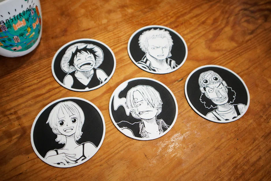 Bộ 10 Đế Lót Ly One Piece - Image 17