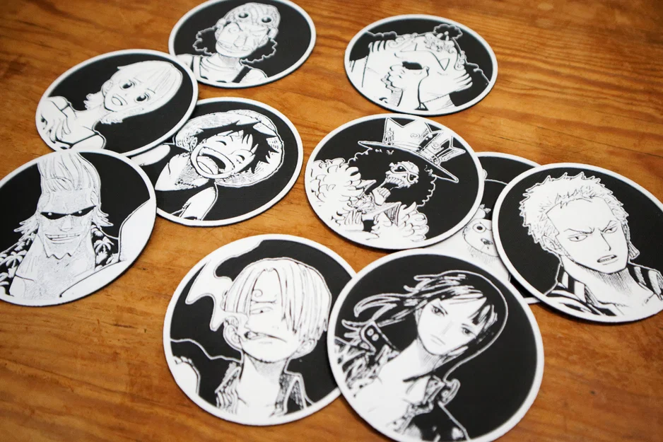 Bộ 10 Đế Lót Ly One Piece - Image 21