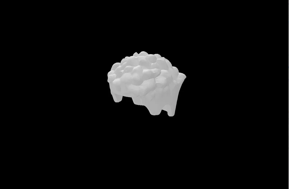 Tóc Lego ngắn kiểu Pompadour xoăn cho mô hình lắp ráp - Tự in 3D - Image 1