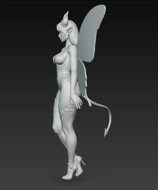 Mô hình 3D nhân vật nữ quỷ cánh bướm tinh xảo (Woman Demon Butterfly) - Image 3