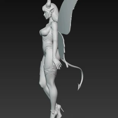 Mô hình 3D nhân vật nữ quỷ cánh bướm tinh xảo (Woman Demon Butterfly)