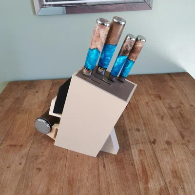 Giá đỡ dao và dụng cụ mài (Support couteaux)