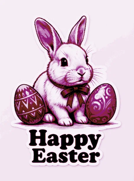 Đĩa Trang Trí Hình Thỏ Phục Sinh (Easter Bunny Plate) - Image 1