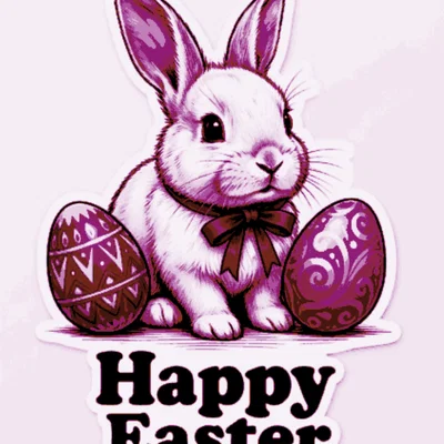 Đĩa Trang Trí Hình Thỏ Phục Sinh (Easter Bunny Plate)
