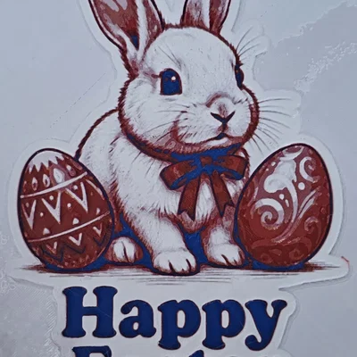 Đĩa Trang Trí Hình Thỏ Phục Sinh (Easter Bunny Plate)