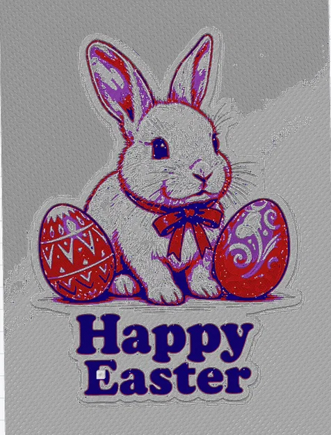 Đĩa Trang Trí Hình Thỏ Phục Sinh (Easter Bunny Plate) - Image 3