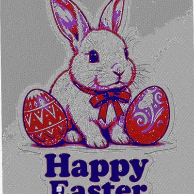 Đĩa Trang Trí Hình Thỏ Phục Sinh (Easter Bunny Plate)