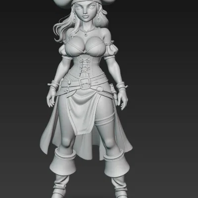 Mô hình nữ cướp biển quyến rũ (Sexy Pirate Woman) file STL in 3D