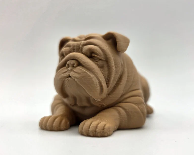 Tượng Chú Chó English Bulldog Nằm Nghỉ - Image 1