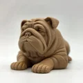 Tượng Chú Chó English Bulldog Nằm Nghỉ - Thumbnail 1