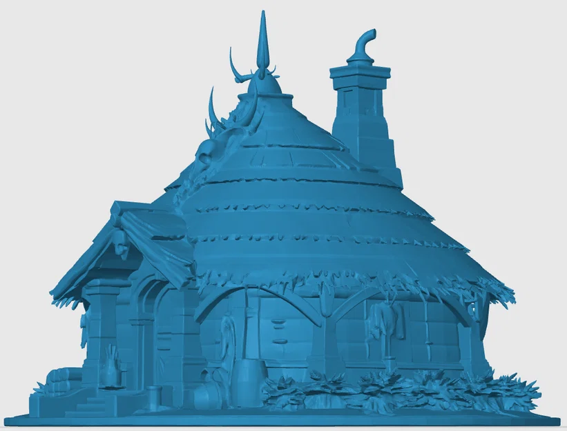 Nhà tranh của người hoặc thợ săn, mô hình trang trí thị trấn - Image 3