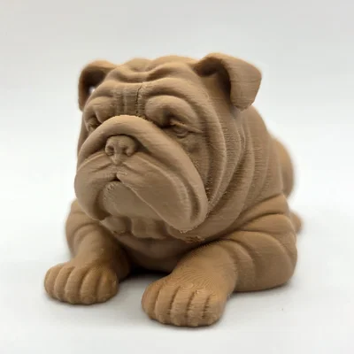 Tượng Chú Chó English Bulldog Nằm Nghỉ