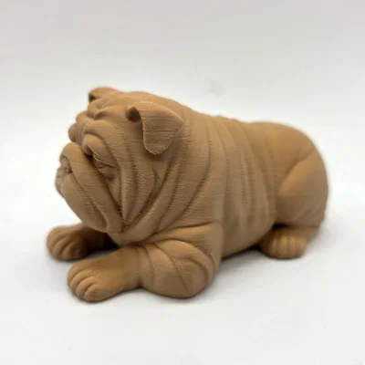 Tượng Chú Chó English Bulldog Nằm Nghỉ