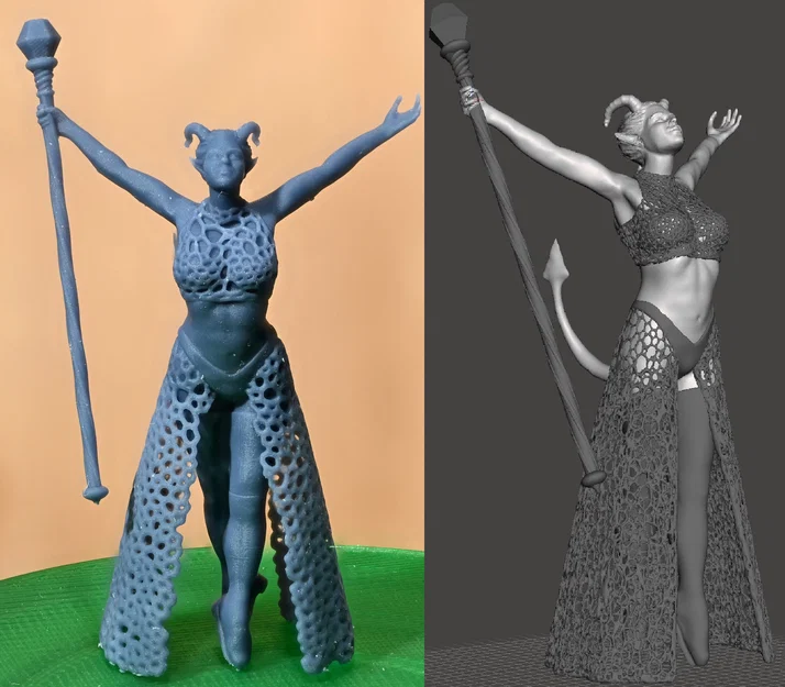Nữ Tiefling Sorcerer Frisky – fishnet/lace xuyên thấu hoặc đồ kín – safe – 5 mẫu - Image 1