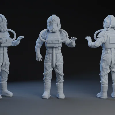 Mô hình 3D AT-AT Driver chi tiết cho fan Star Wars