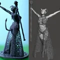 Mô hình nữ pháp sư Tiefling trang phục lưới cho Dungeons & Dragons - Thumbnail 2