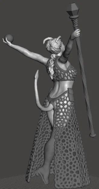 Mô hình nữ pháp sư Tiefling trang phục lưới cho Dungeons & Dragons - Image 5