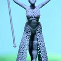 Mô hình nữ pháp sư Tiefling trang phục lưới cho Dungeons & Dragons - Thumbnail 6