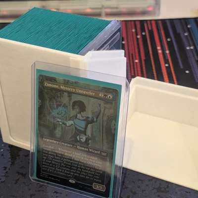 Hộp đựng bài 100+ double sleeved kèm khay trưng bày toploader (cho Commander deck)
