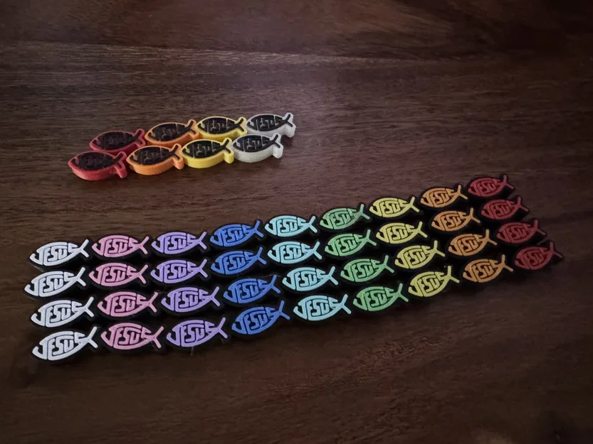 Hạt charm hình con cá Jesus (Jesus Fish) in 3D đẹp mắt - Image 1