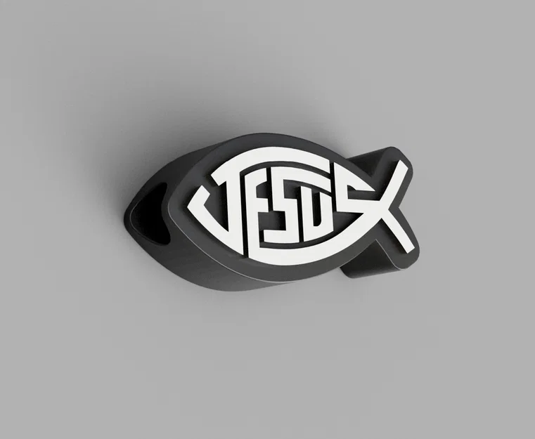 Hạt charm hình con cá Jesus (Jesus Fish) in 3D đẹp mắt - Image 2