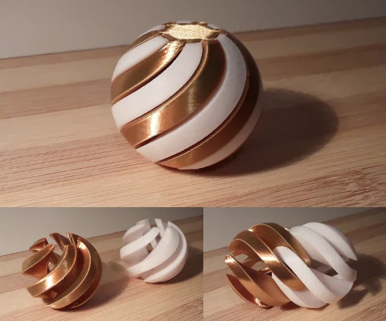 Quả cầu xoắn Fidget Spiral Sphere - Đồ chơi in 3D giải trí cực hay - Image 1