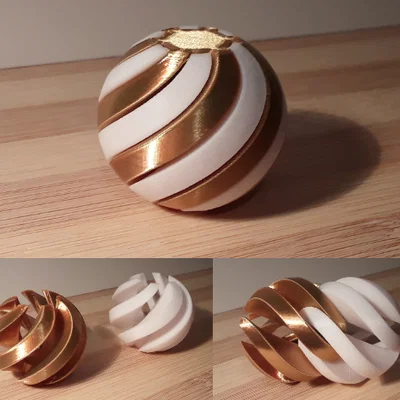 Quả cầu xoắn Fidget Spiral Sphere - Đồ chơi in 3D giải trí cực hay