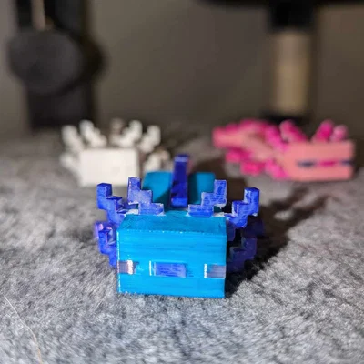 Mô hình Axolotl Minecraft in 3D với khớp nối đuôi cải tiến