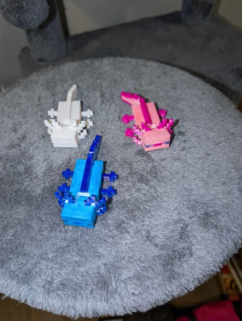 Mô hình Axolotl Minecraft in 3D với khớp nối đuôi cải tiến - Image 2