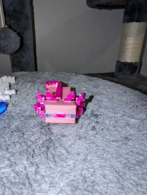 Mô hình Axolotl Minecraft in 3D với khớp nối đuôi cải tiến - Image 3
