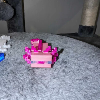 Mô hình Axolotl Minecraft in 3D với khớp nối đuôi cải tiến