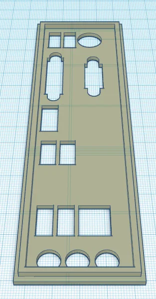 Miếng chặn main ASUS PRIME B550M-A/CSM 3D (I/O Shield) tự in - Image 3