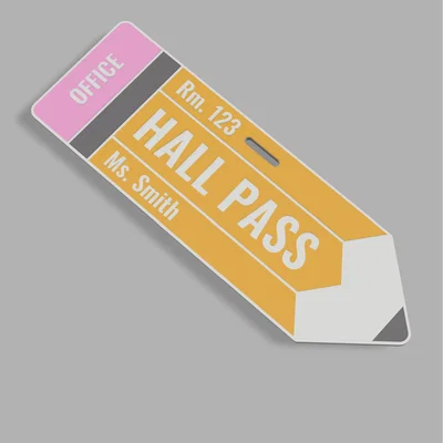 Hall Pass hình bút chì cho Back to School | Nhiều kiểu | Kệ “Pencil Holder”