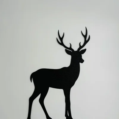 Deer wall art - Mẫu trang trí tường hình hươu 3D ấn tượng