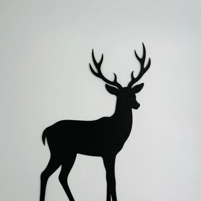 Deer wall art - Mẫu trang trí tường hình hươu 3D ấn tượng