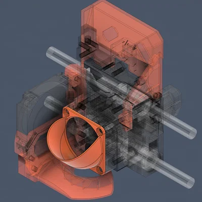 Ốp quạt hotend Nextruder MK4 (Shield/Shroud/Duct/Cover)